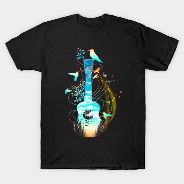 Classic Guitar Bird Costume Gift T-Shirt by Pretr=ty